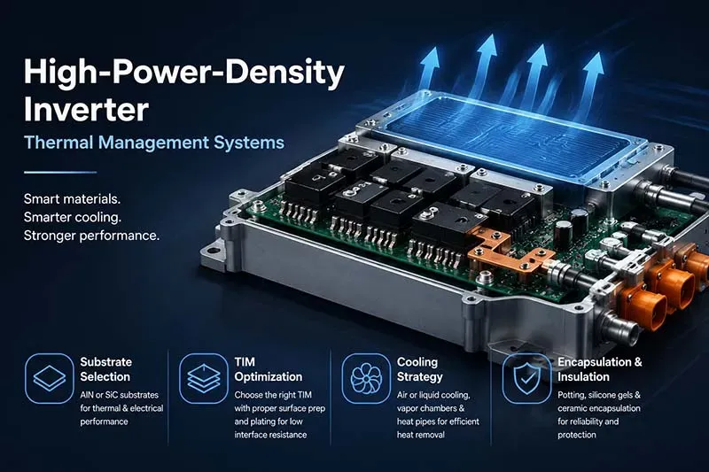 High-power-density inverter thermal management